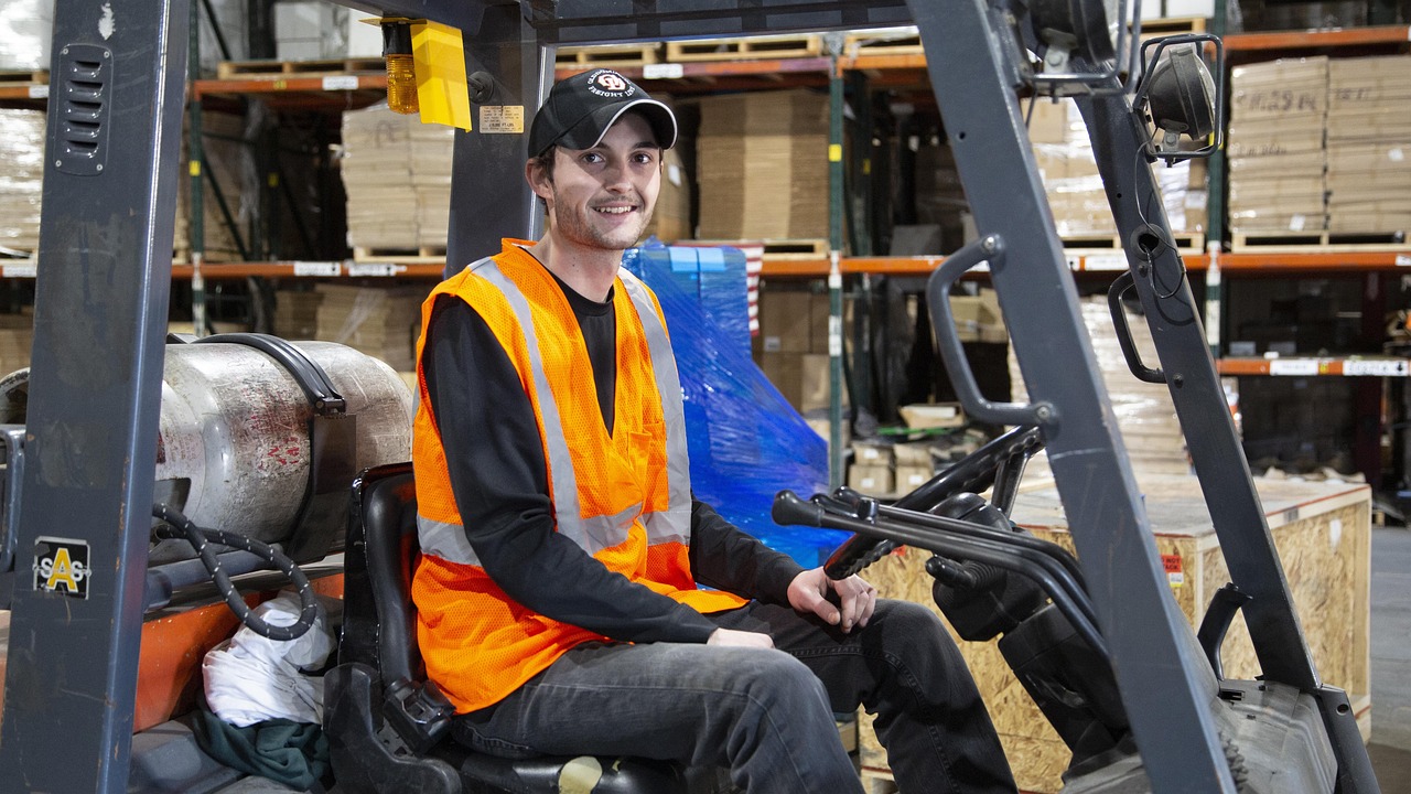 Decorative: forklift driver