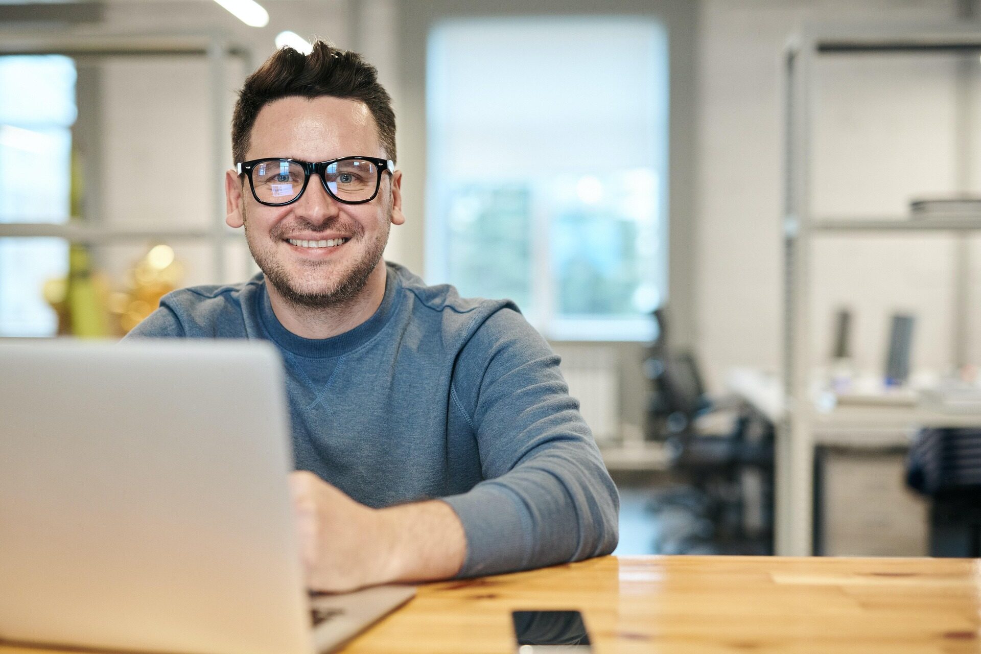 man using laptop