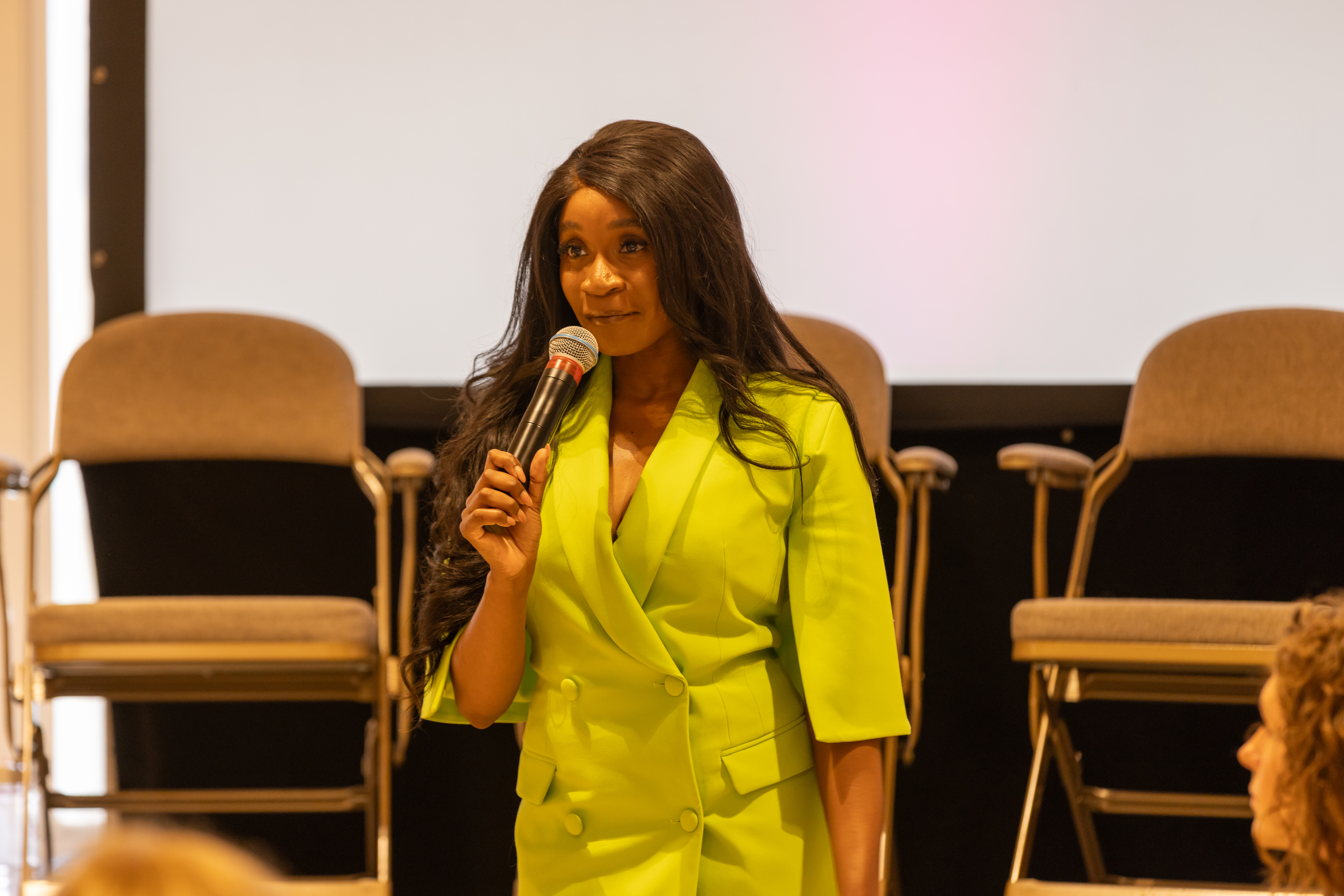 Chisola Chitambala speaking at the event.